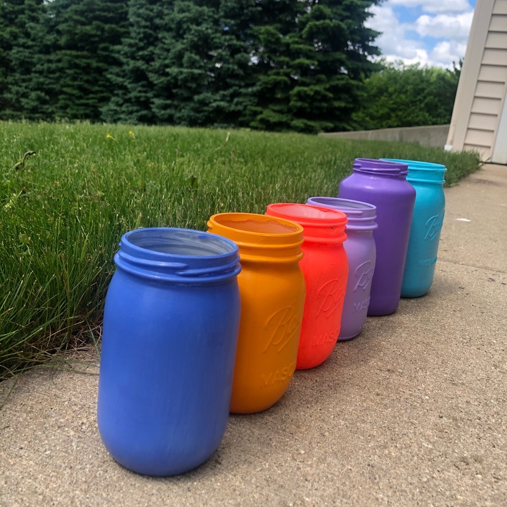 Painted Glass Jars - Picture 6 of 8